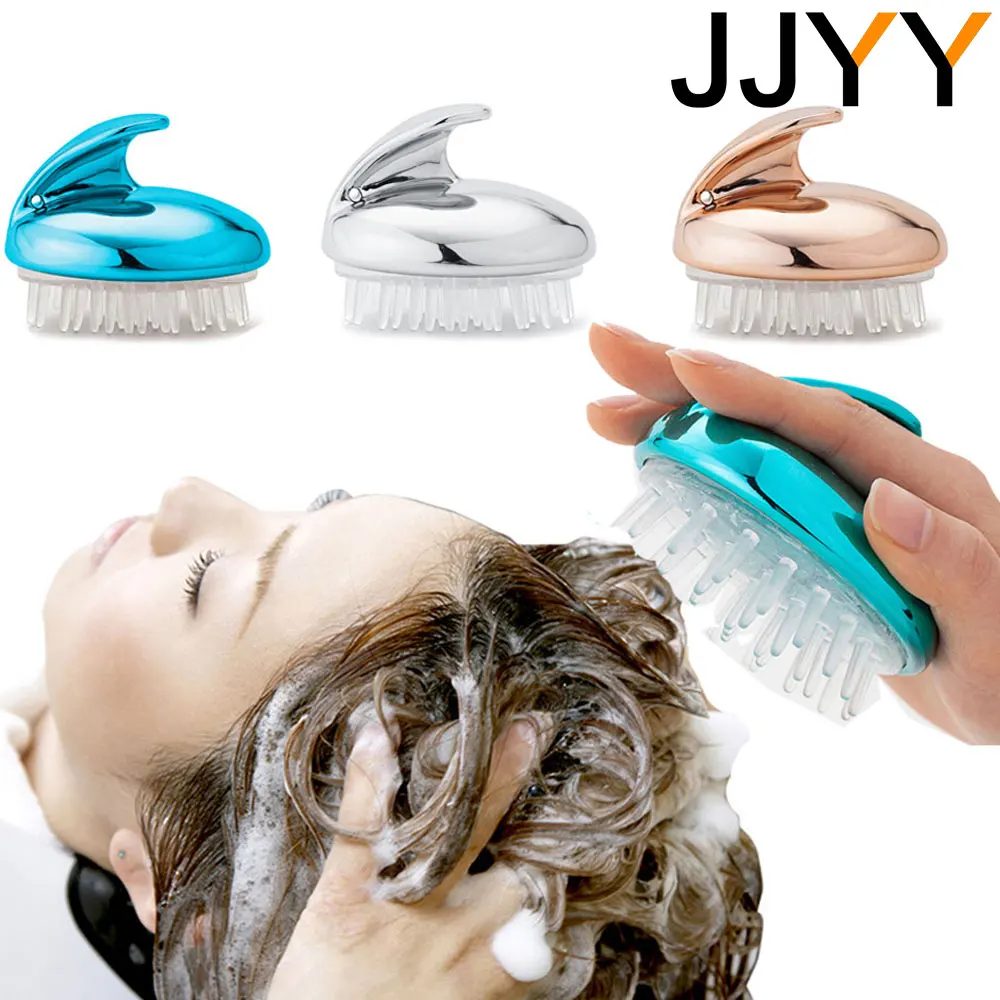 JJYY Silicone Head Body Scalp Massage Brush Silicone Shampoo Brush Hair Washing Clean Comb Shower Brush Bath SPA Massage Brush