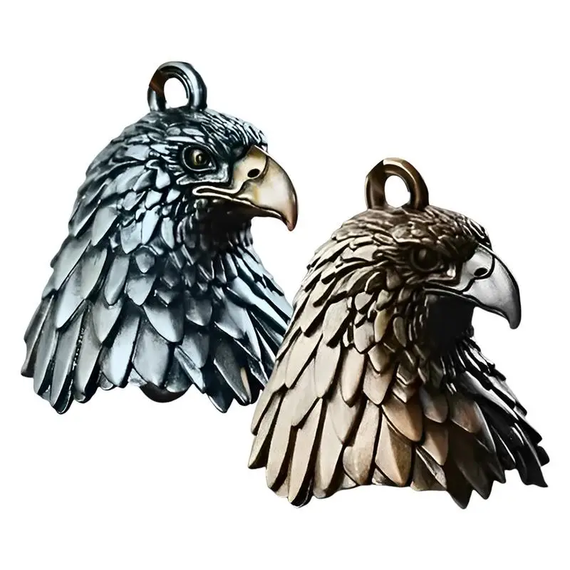 

Classic Retro American Eagles Bell Pendant Men's Rock Hip Hop Party Motorcycle Stainless Steel Bell For Men's & FREE Bell Hanger