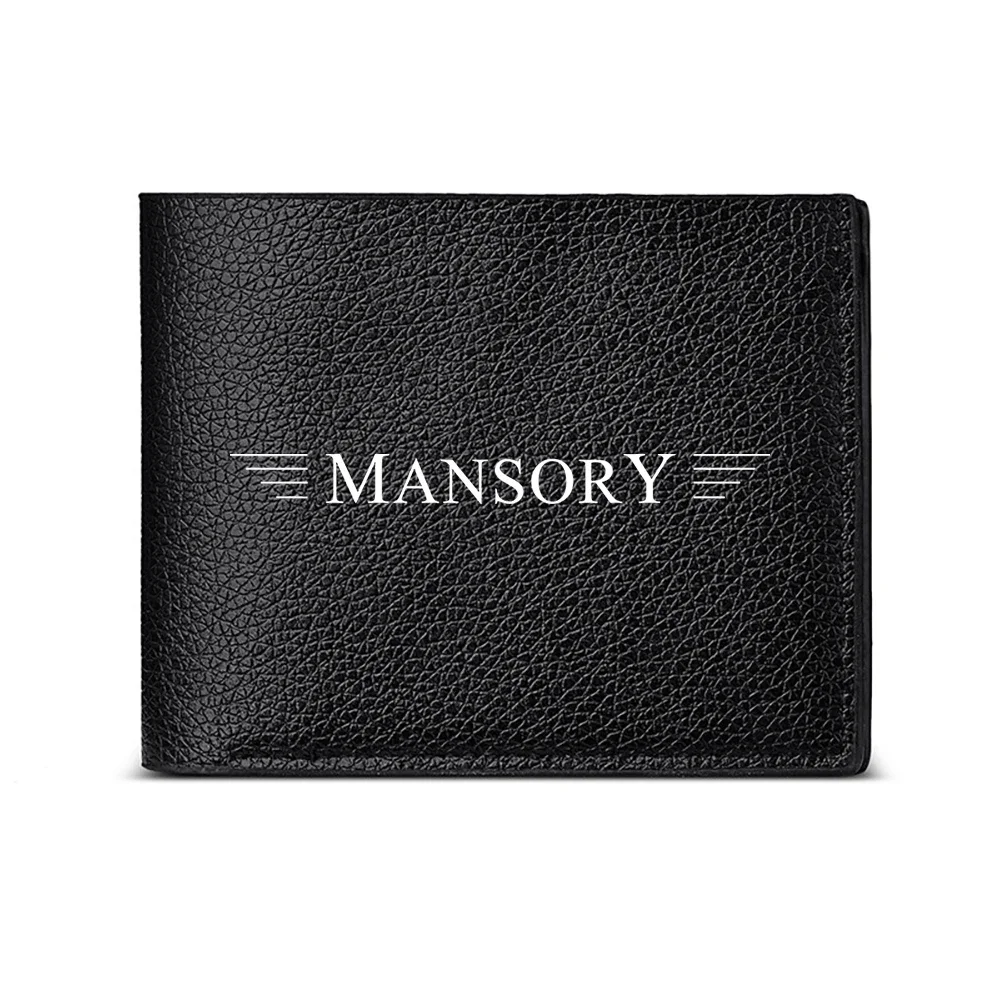 Mansory Logo Embossed Men's Wallet Card Holder Casual Business Fashion Design Elegant Minimalist Style Daily Use Accessory