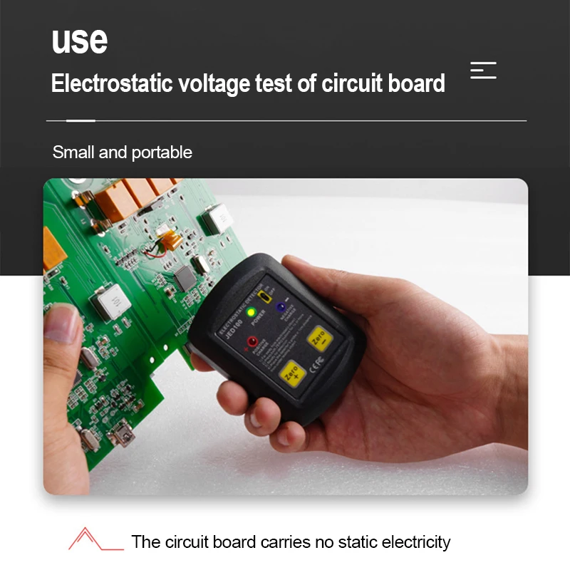 JED100 Electrostatic Voltage Detector Non-contact Electric Field Tester Static Electricity On The Surface Electrostatic Analyzer