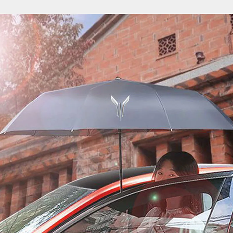 Fully Automatic UV 10 Bone Reverse Folding Umbrella For VOYAH FREE 2023-2024 Car Umbrella Parasol Umbrella