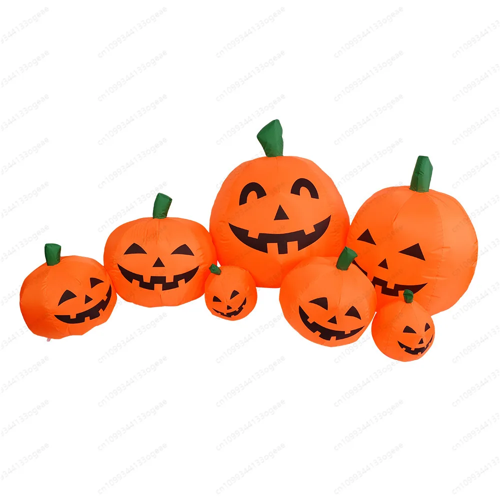

Halloween pumpkin air model 2.3 meters, 7 pumpkin ghosts Halloween decoration, ghost festival, inflatable air model