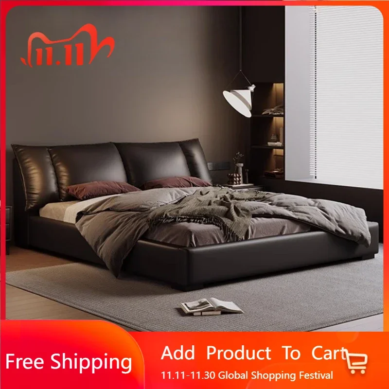 

Nordic Modern Bed Frame Trendy Unique Sun Sofa Designer King Size Beauty Bed Safe Aesthetics Minimalist Cama Casal Furniture