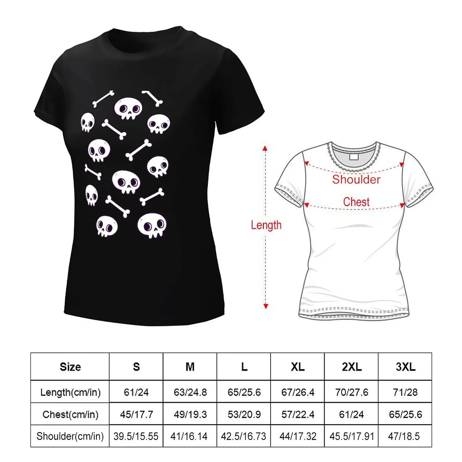 Cute Skulls Nikury T-Shirt sports fans graphics Women's tops