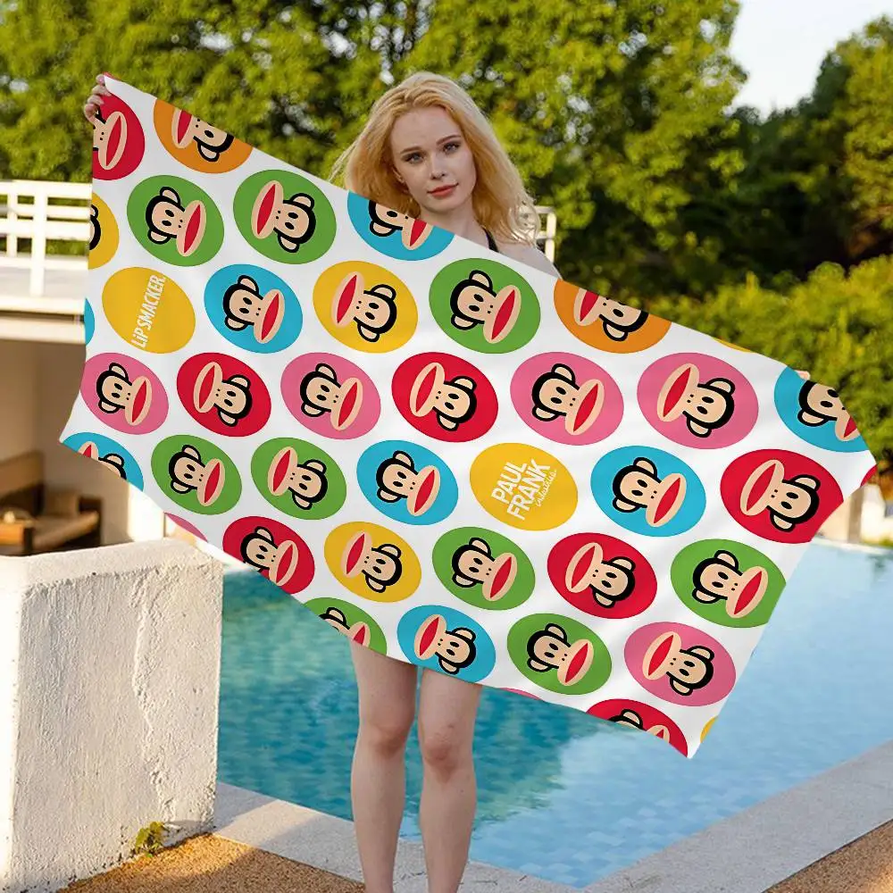 Logo P-Pauls F-Frank Microfiber Blanket Quick Drying Beach Towels Oversized Printing Super Absorbent Pool Towel Blanket