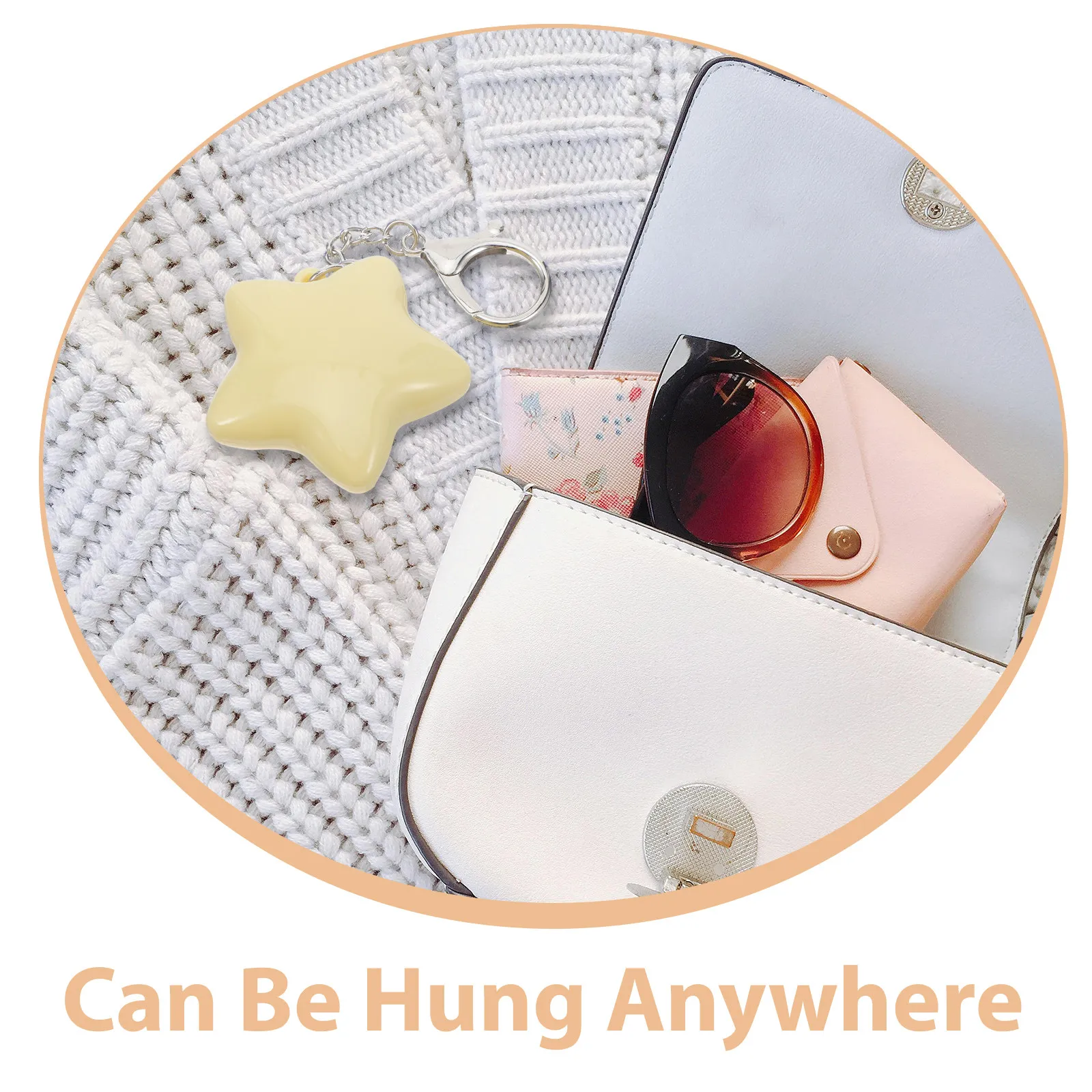 Rechargeable LED Touch Sensing Handbag Light Star Shaped Mini Purse Lamp Portable Night Light for Bag Keyring Accessories - view 6