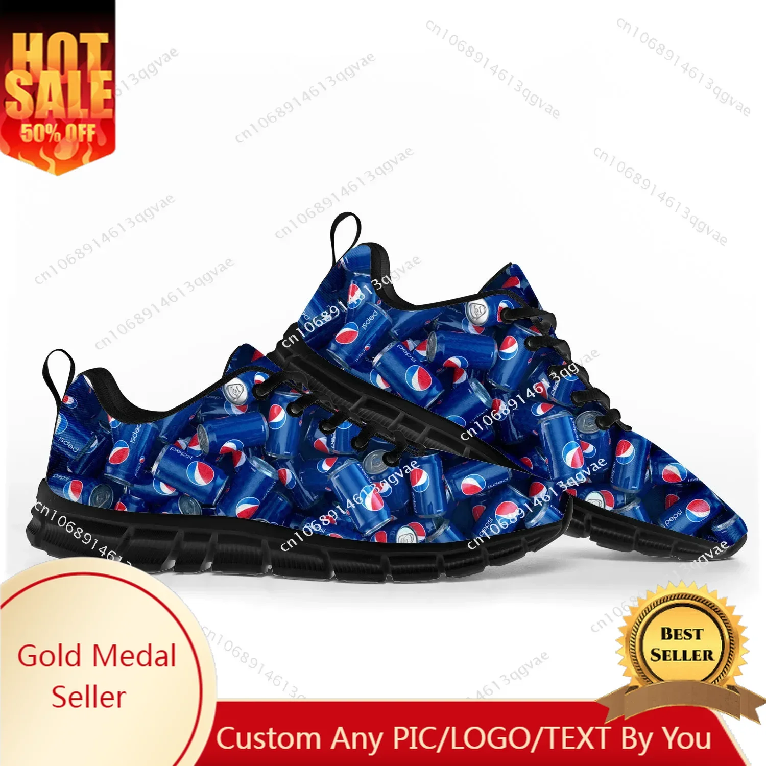 

P-Pepsi-Cola Sports Shoes Mens Womens Teenager Customized Sneakers Tailor-Made Shoe High Quality Couple Black