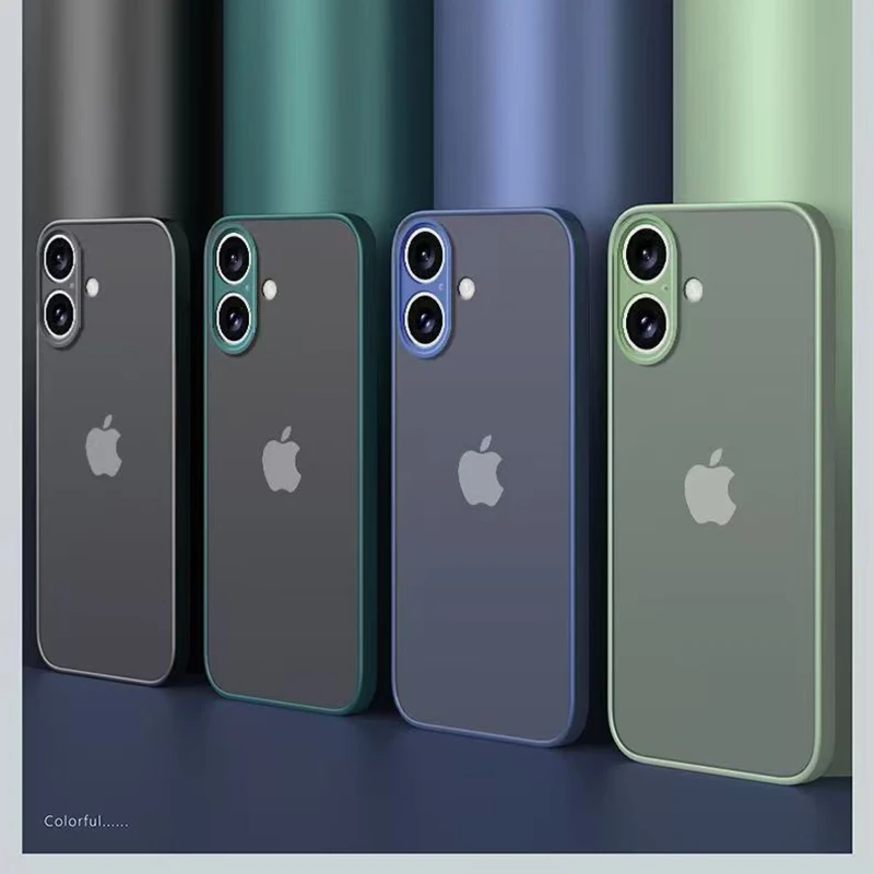 Luxury Armor Bumper Shockproof Case For iPhone 17 16 15 14 Plus 11 12 13 Mini Pro XR X Xs Max 17 Air