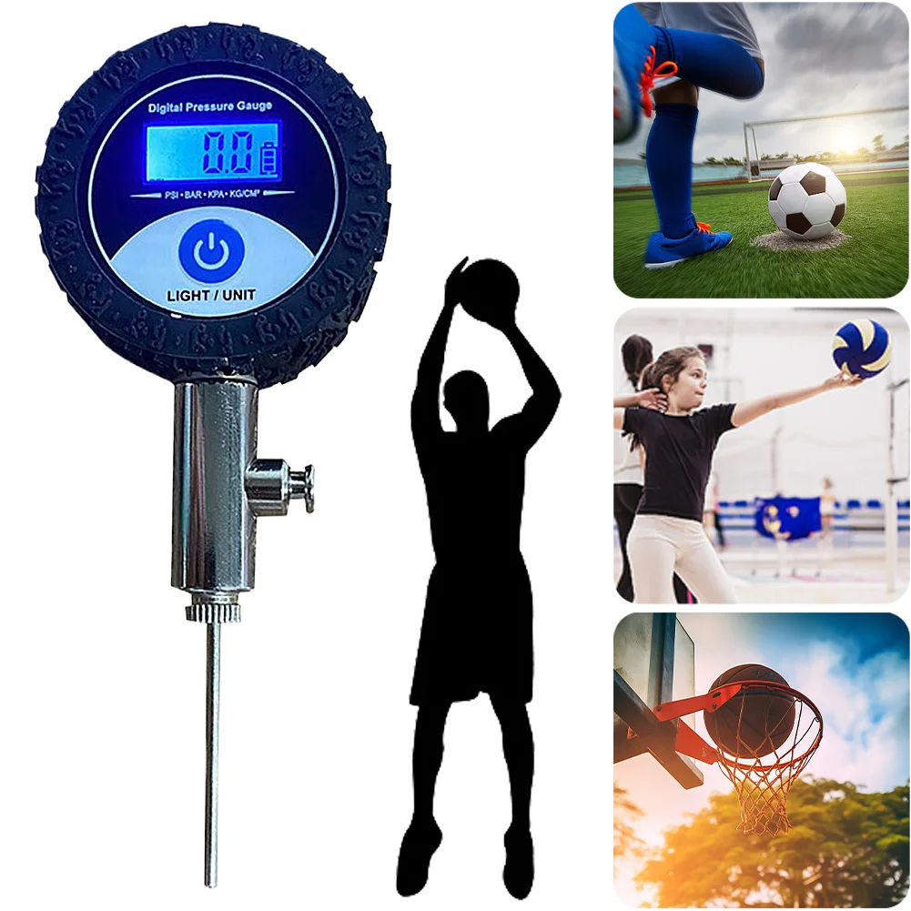 

Digital Soccer Ball Air Gauge with Protective Cover Ball Gauge Mini Gauge Portable Ball Accessories
