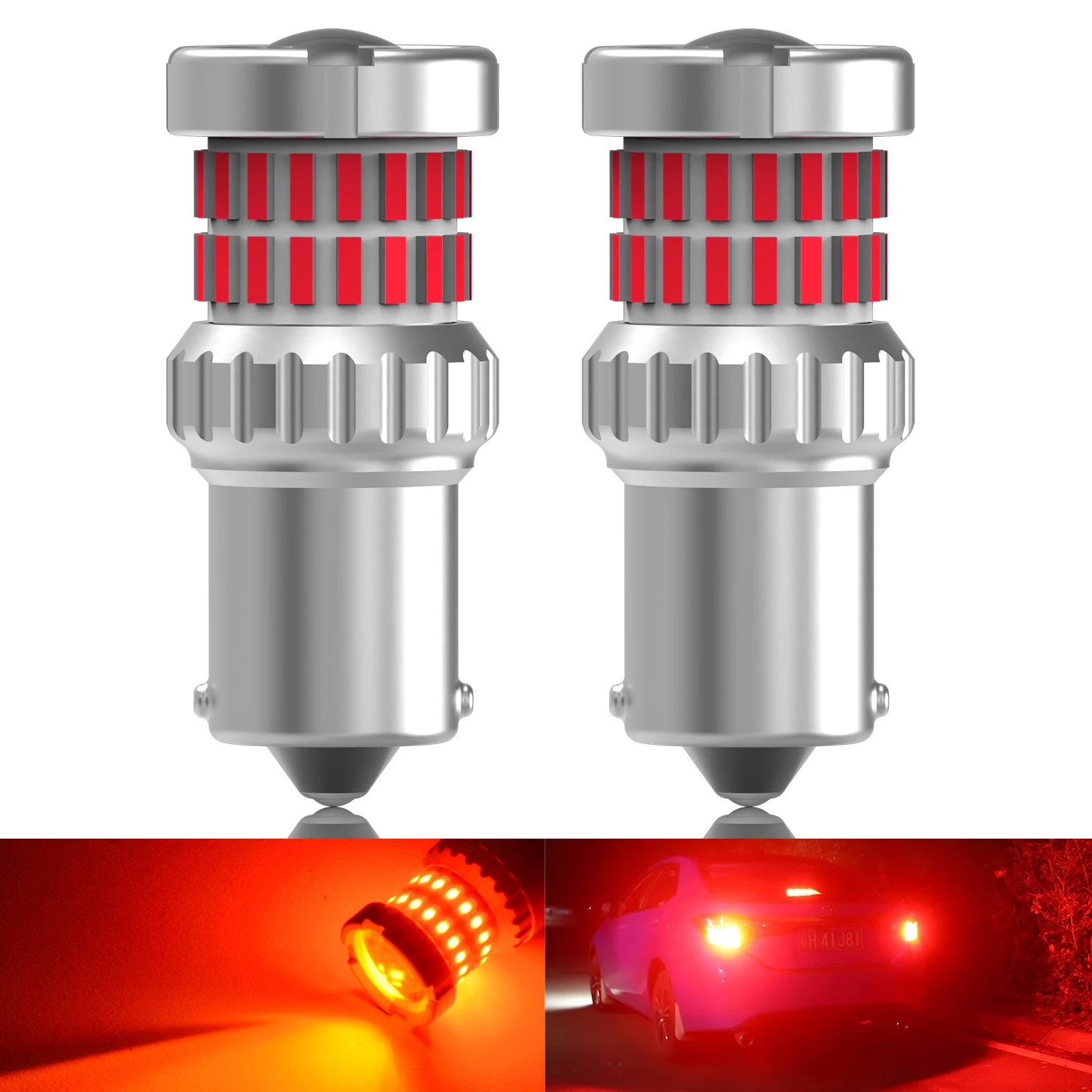 Katur 2pcs 1156 ba15s P21W Led Car Lights 4000Lm Super Bright DC 12V  Light Turbo Diode For Dacia Duster Sandero Logan Jogger