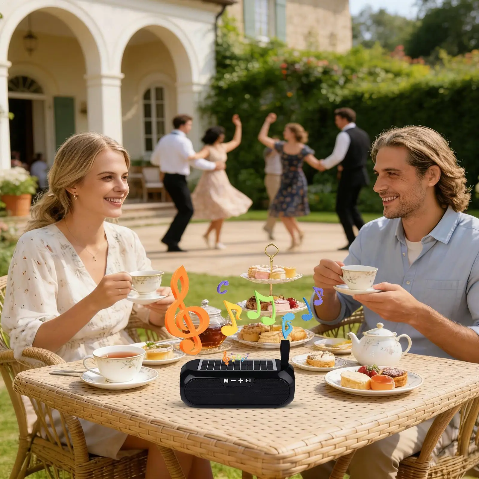 

Wireless Speakers Stereo Sound Wireless Solar Audio Amplifier Desk Speaker For Outdoor Beach Travel Party Home Camping Vacation