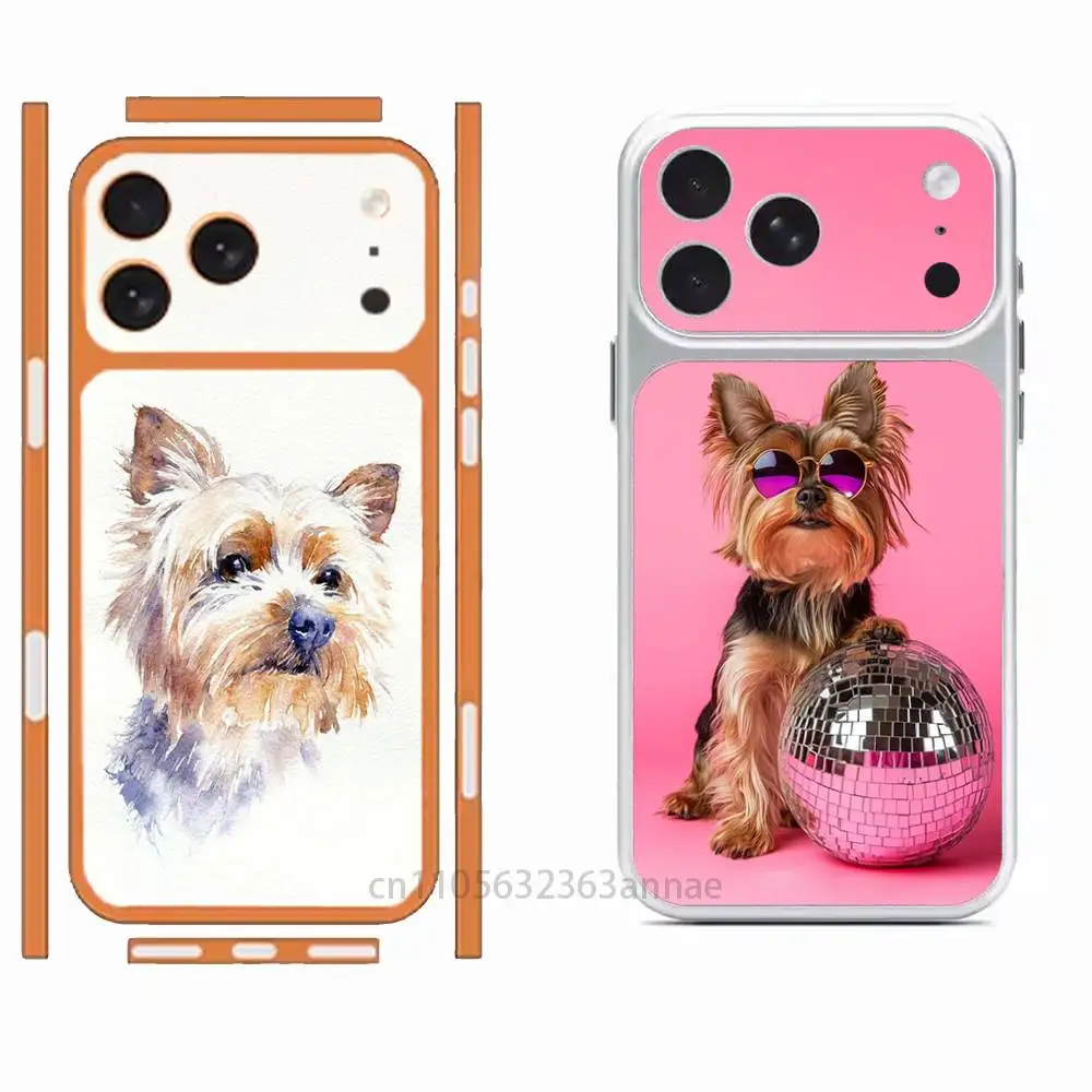 

Yorkshire terrier dog Protective Sticker for iPhone 17 Pro 17 ProMax Full Body Back Cover Decal Skin