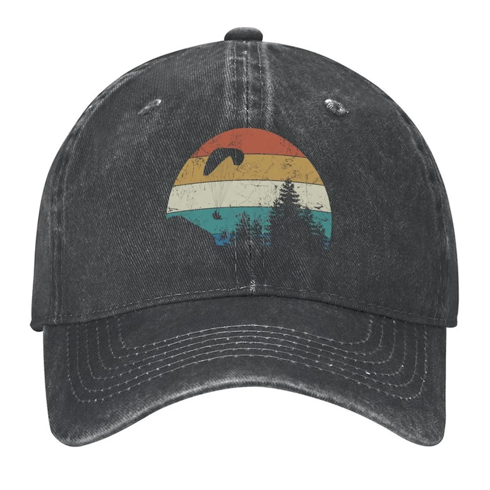 

Paraglider Paragliding Paramotor Parachute Skydiving Sunset Baseball Cap hats for men Sunscreen Sun Hat For Children Man Women's
