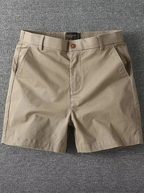 

Мужские летние повседневные тонкие эластичные брюки прямого кроя в американском ретро-стиле, однотонные, не требующие глажки