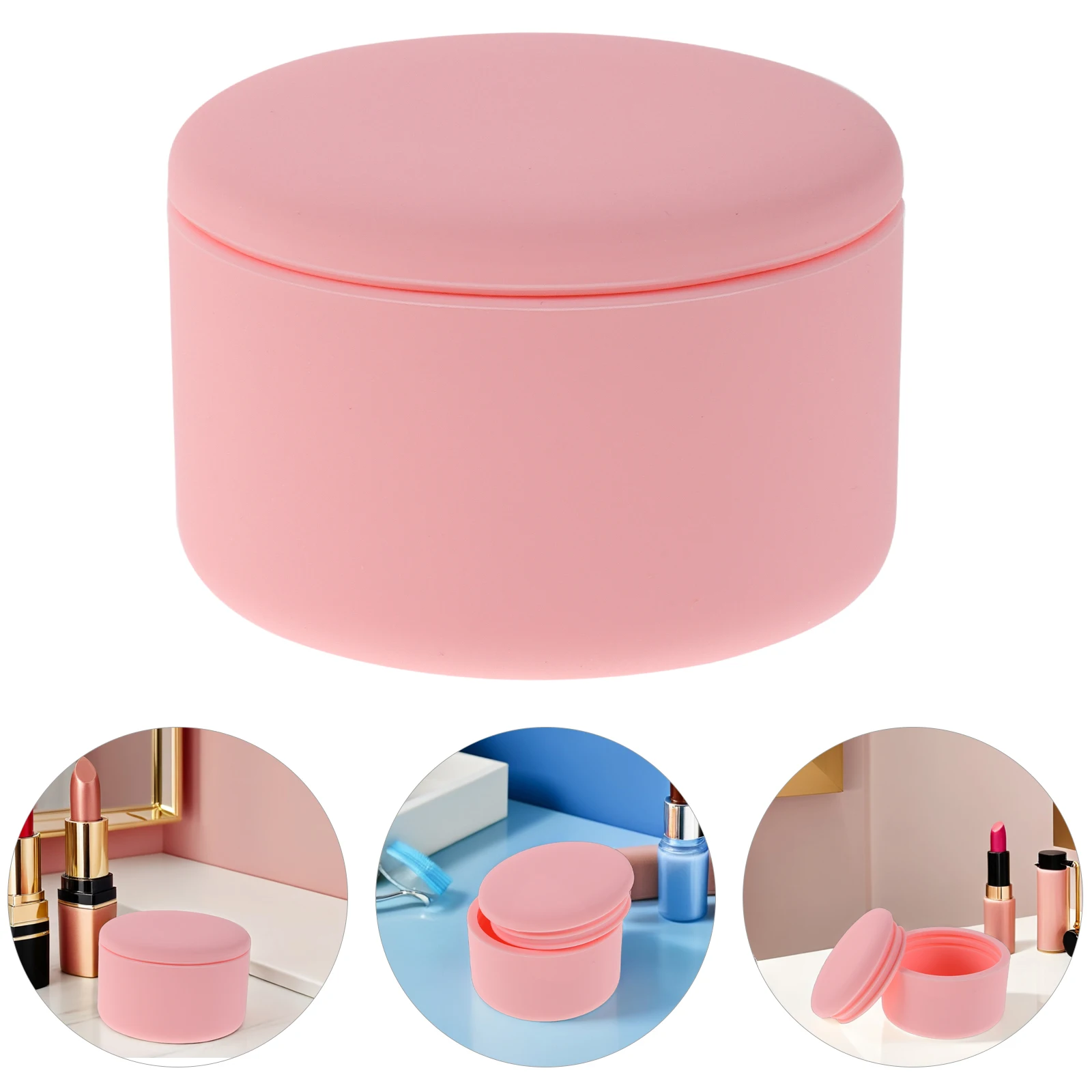 

2pcs Silicone Dividers Travel Size Makeup Containers Leakproof Storage Boxes For Skincare Creams Lotions Face
