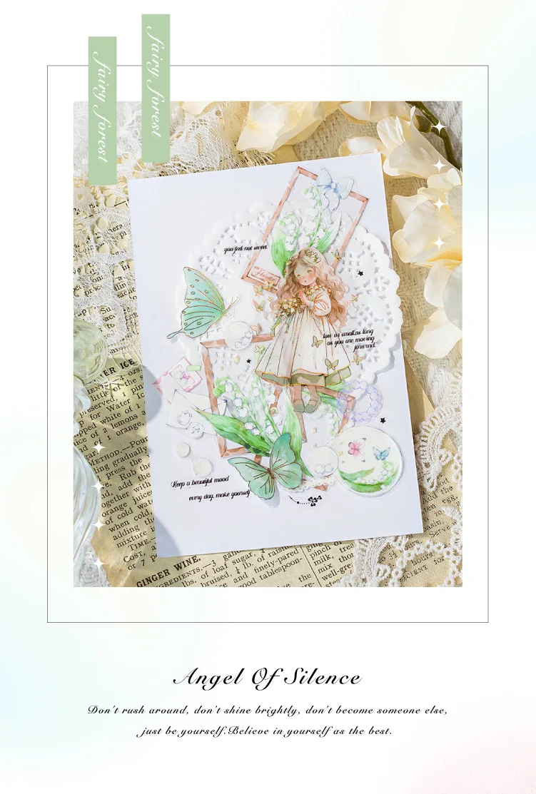 30 Stück/Set Märchenfiguren-Aufkleber, bezaubernde, lebendige Sticker, Dekoration für Notizbücher, Kinder-Bastelbücher, tägliche Notizen – Detail 9