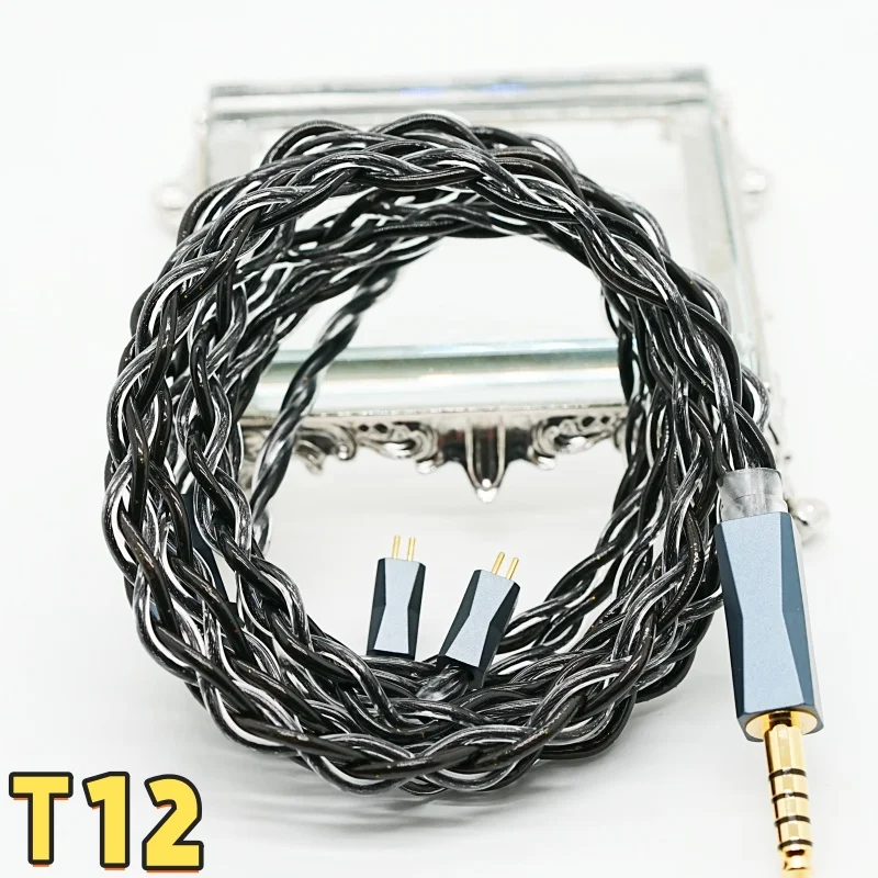 

XINHS T12 4-Core Single Crystal Copper Earphone IEM Cable With 4.4mm, 3.5mm, 0.78mm, and 2-Pin MMCX Connectors