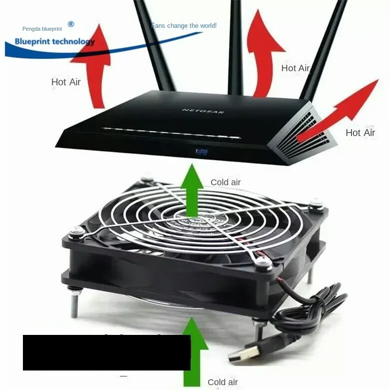 pa  12025 8025 5V 12cm USB Fan Chassis Router Set-Top Box Cooling Fan