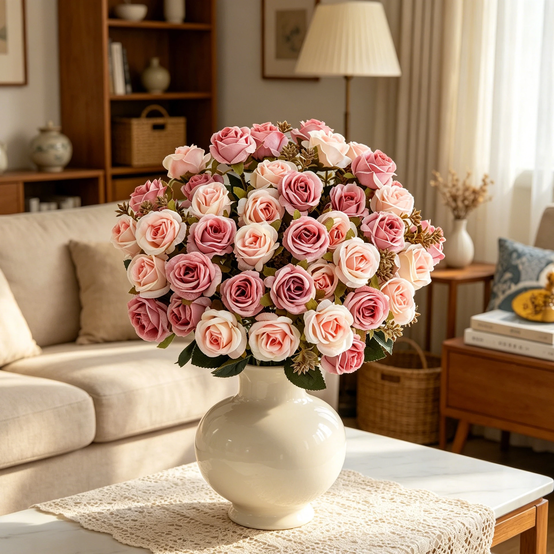 Artificial Silk Carnation Rose Flowers Wedding Bridal Bouquet Home Dining Table Vase Holiday Outdoor Garden Arch DIY Decor Gifts