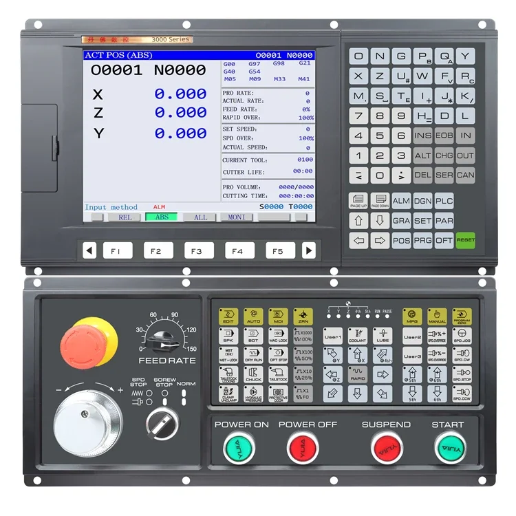 3-axis lathe controller, man-machine interface, for CNC machine tool transformation