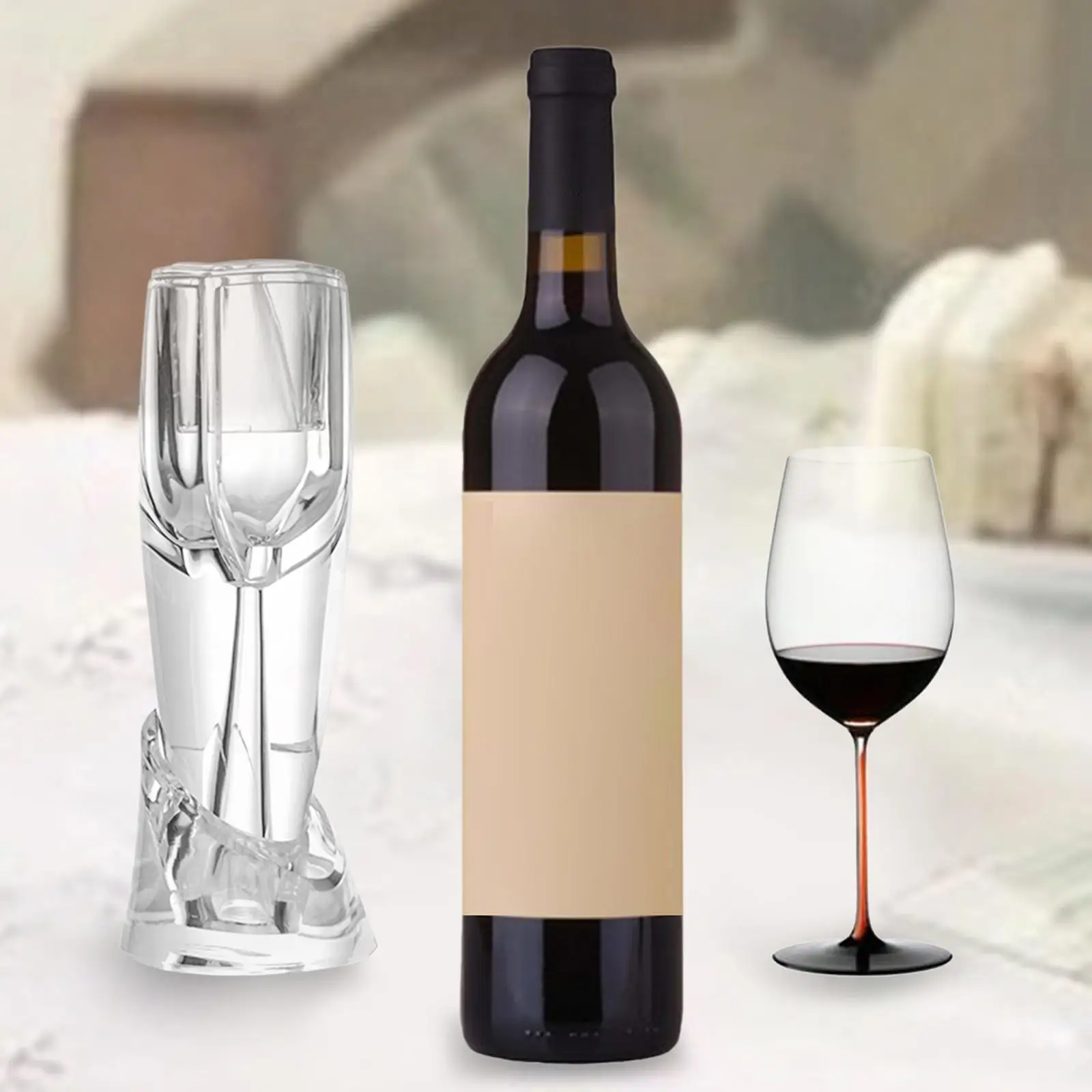 Прозрачный быстрый графин с держателем, акриловый ручной графин, аксессуары для разлива аэратора, бесплатно для вечеринки