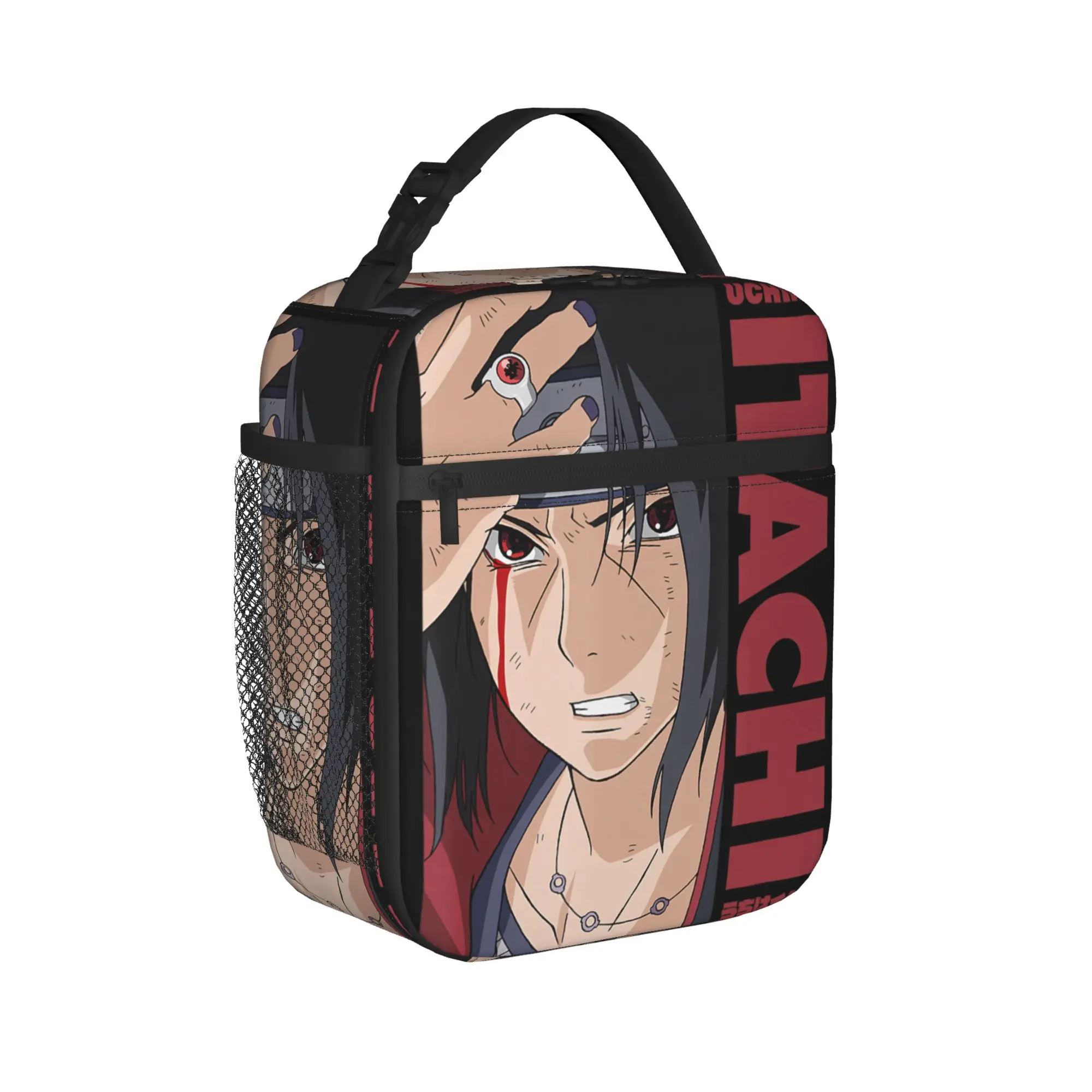 Shippuden Itachi Block and Narutoes Name Insulated Lunch Bag Thermal Bag Reusable,Meal Container Large Tote Lunch Box Girl Boy view 2