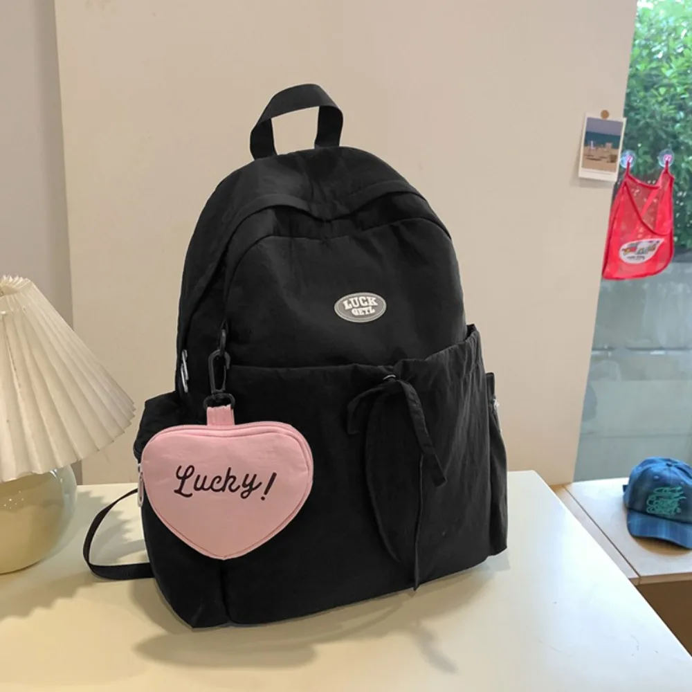 New Waterproof School Backpack Nylon Lightweight Students Schoolbag Large Capacity Tutoring Bag School Office