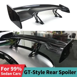 For 99% Sedan Common universal Wing Car Tuning accessories Tail Exterior Trim 145CM ABS GT Style Spoiler Black and Carbon Look