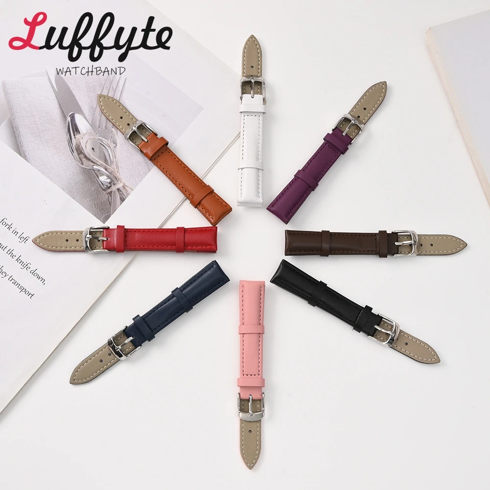 Деловой мягкий кожаный ремешок, аксессуары для часов, универсальный сменный ремешок для часов 16 мм, 18 мм, 20 мм, 22 мм