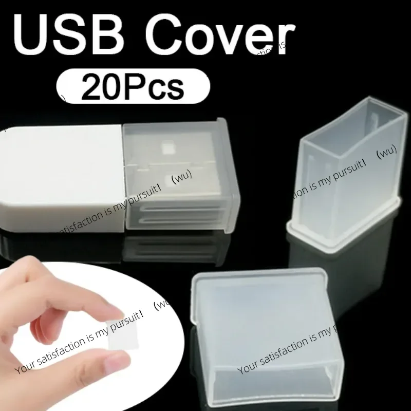 1-20 pces reutilizável claro usb capa plug protetor para porta usb macho computador portátil notebook anti-poeira plástico usb rolha tampas