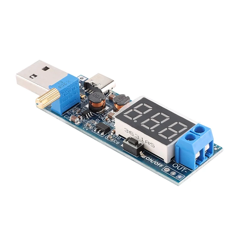 

USB Step UP / Down Power Supply Module DC-DC 5V to 3.3V / 12V Adjustable Out DC 1.2V-24V Boost Buck Converter micro