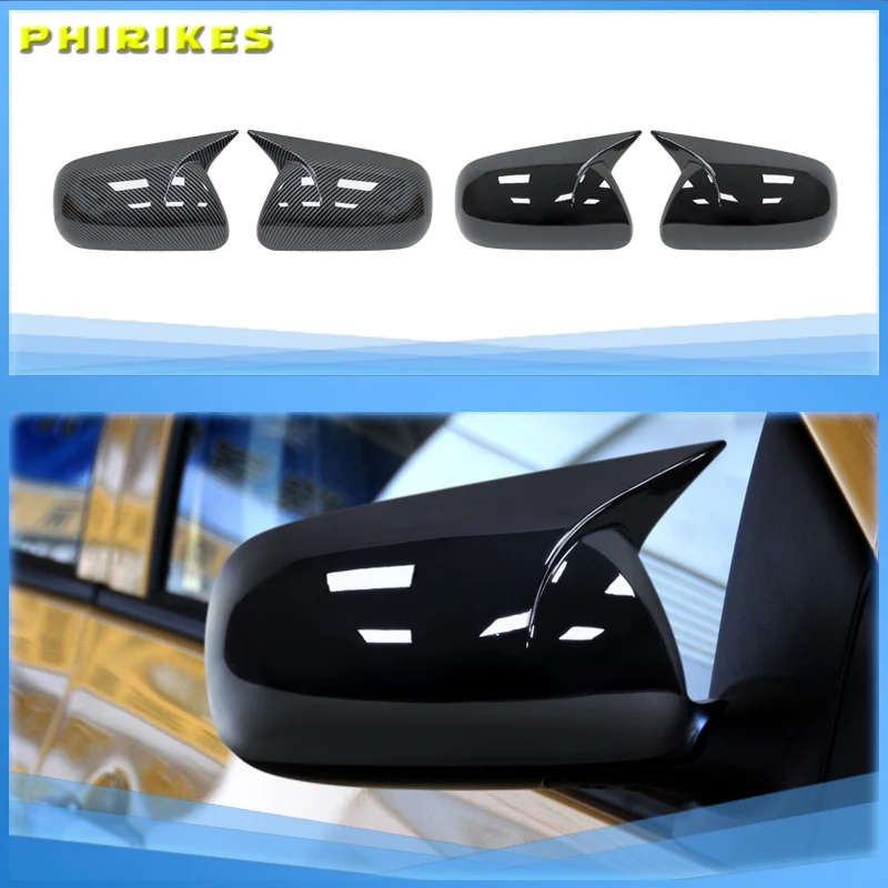 

ABS Carbon Fiber Glossy Black Side Mirror Covers suitable for Toyota Corolla 2007-2013 Vios and Yaris P90 2008-2013 models