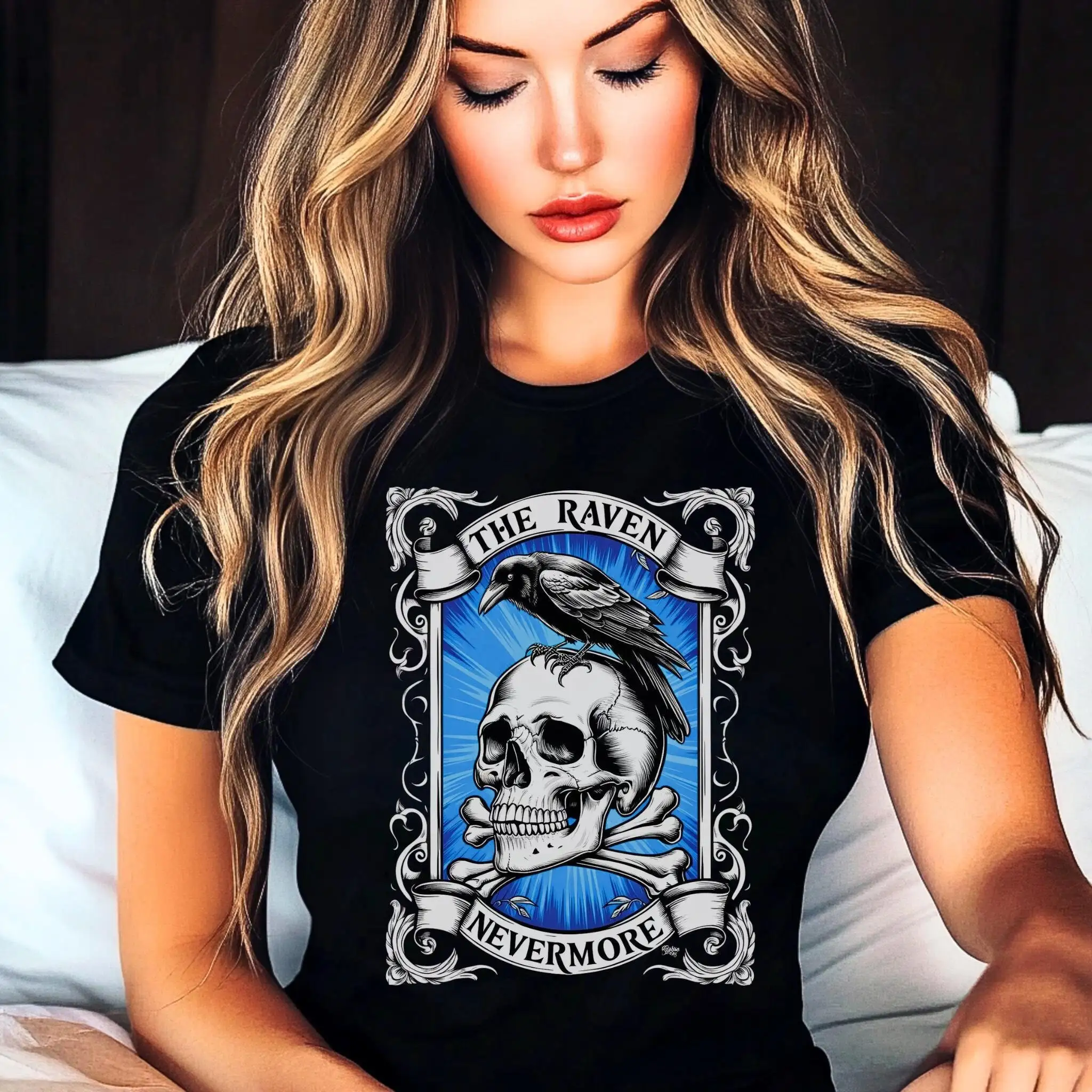 Raven T Shirt Gothi…