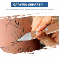 8Pcs Stainless Tools with Wooden Handle Professional Carving Knives Set for Clay Modeling and Sculpting Art