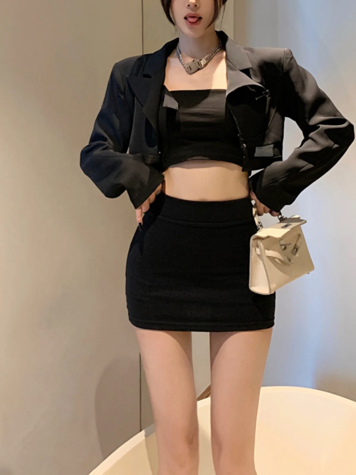 Pure Desire Sle ort falda elástica ajustada de cintura alta falda ceñida ey Sexy picante chica mujer Faion primavera 2023