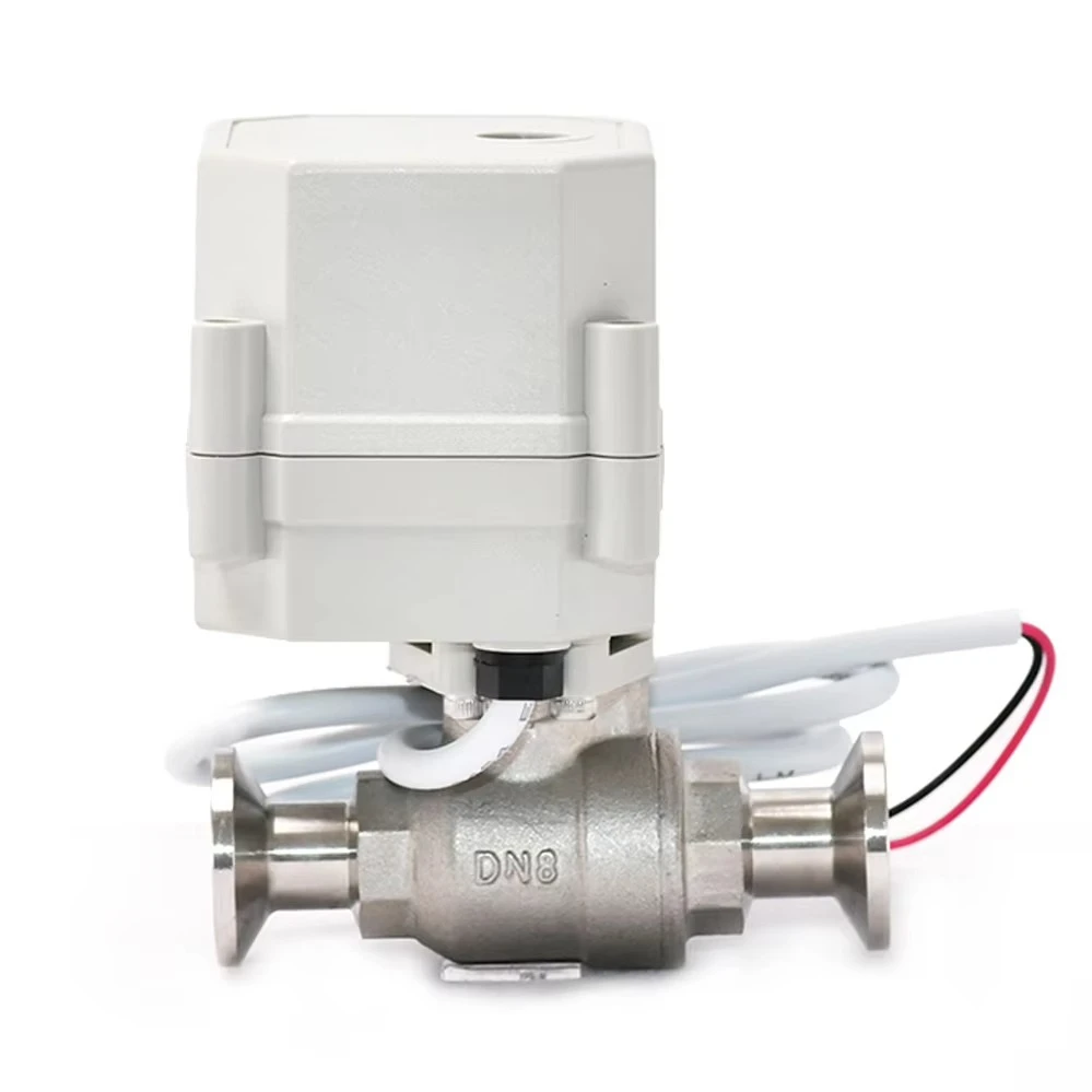 2 Way DN15 DN20 DN25 SS304 Clamp Valve Control signal 0-10V Regulating Proportional Ball Valve for the Liquid Cooling Industry