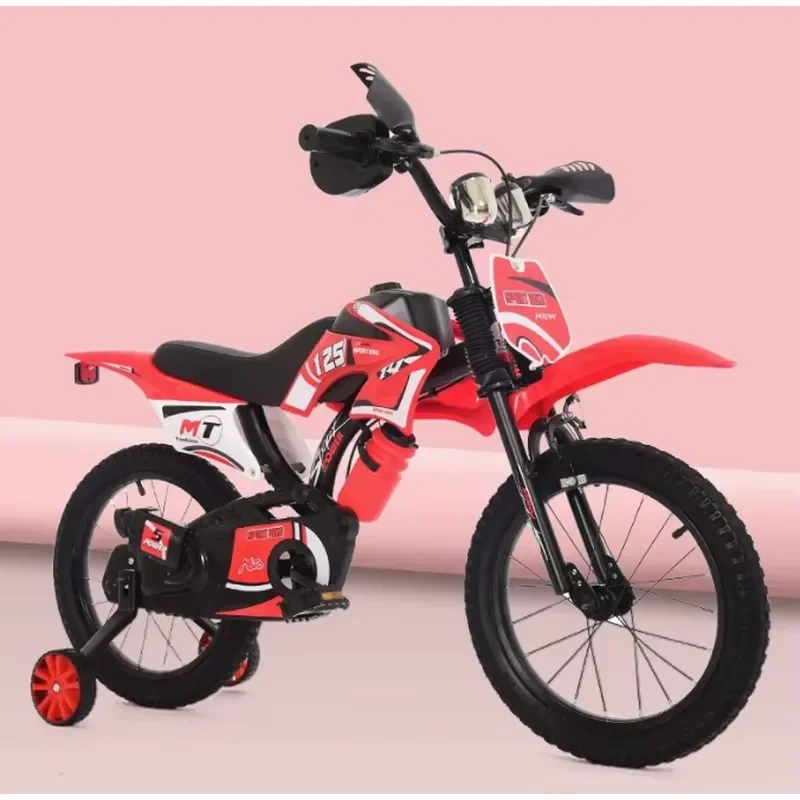 for Moto Children 12 Inch 16 Inch Baby Bicycle For 3 Year Old Kids Steel Fork Material Brake Line Factory Wholesale Stroller view 4