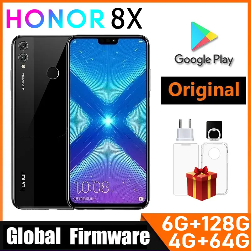 هاتف هونر 8X الذكي، معالج Haisi Qilin 710، شاشة 6.5 بوصة، بطارية 3750 مللي أمبير، كاميرا خلفية 20 ميجابكسل، ثنائي الشريحة - مجدد