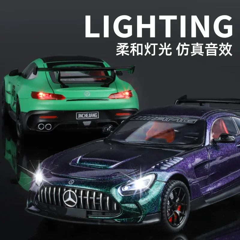 1:24 Mercedes-Benz AMG-GT Alloy Superscar Diecast Metal Scale Model Vehicles Sound＆Light Collection Childrens Toy Gifts C388