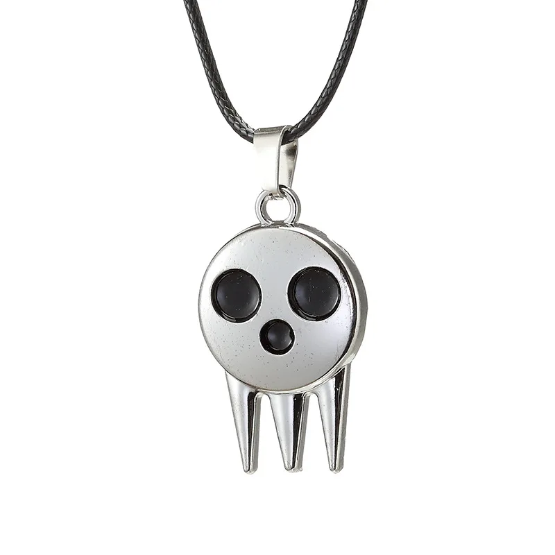 สร้อยคอจี้อะนิเมะสุดเท่สร้อยคอพร้อมจี้รูปโครงกระดูกสำหรับเด็กอุปกรณ์คอสเพลย์เครื่องแต่งกายคอสเพลย์เครื่องประดับของเล่น