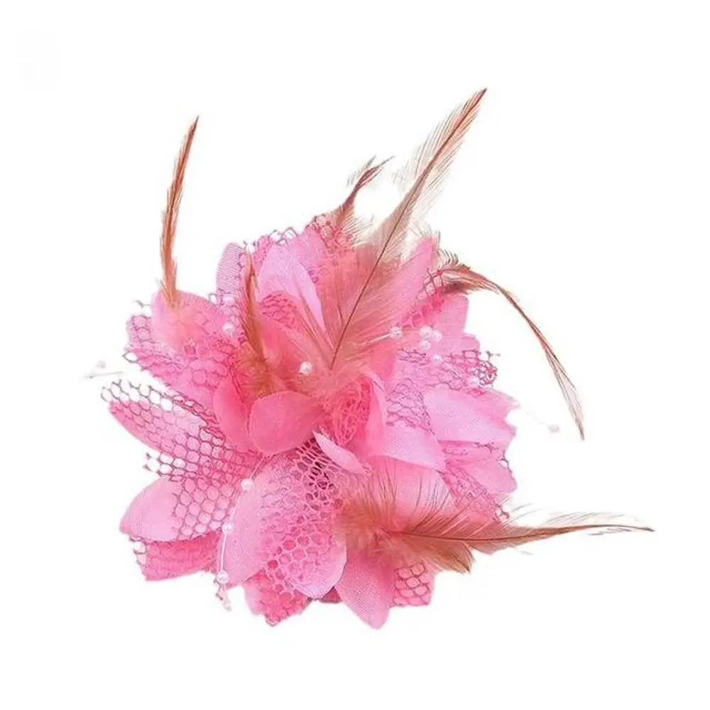

Hairpins 's Barrettes Mesh Hairbands Floral Beaded Flower Feather Hairpins Corsage Hair Clips Party Headwear Women Scrunchie