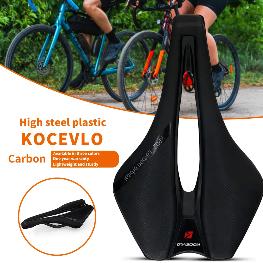 KOCEVLO Dimension 245mm*139mm Carbon Saddle Ultralight 120g Breathable Comfortable Seat Cushion Bike Racing Saddle Carbon Rails