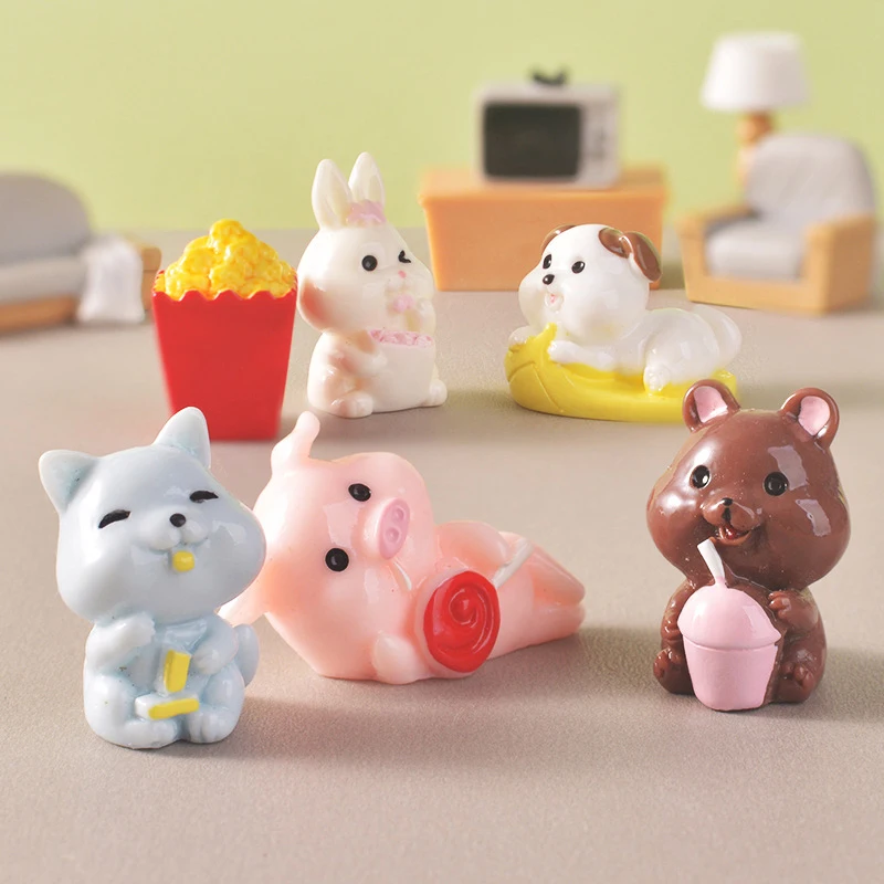 Small Animal Figurine Landscape Home Kawaii Room Decor Miniature Fairy Garden Decoration Accessories