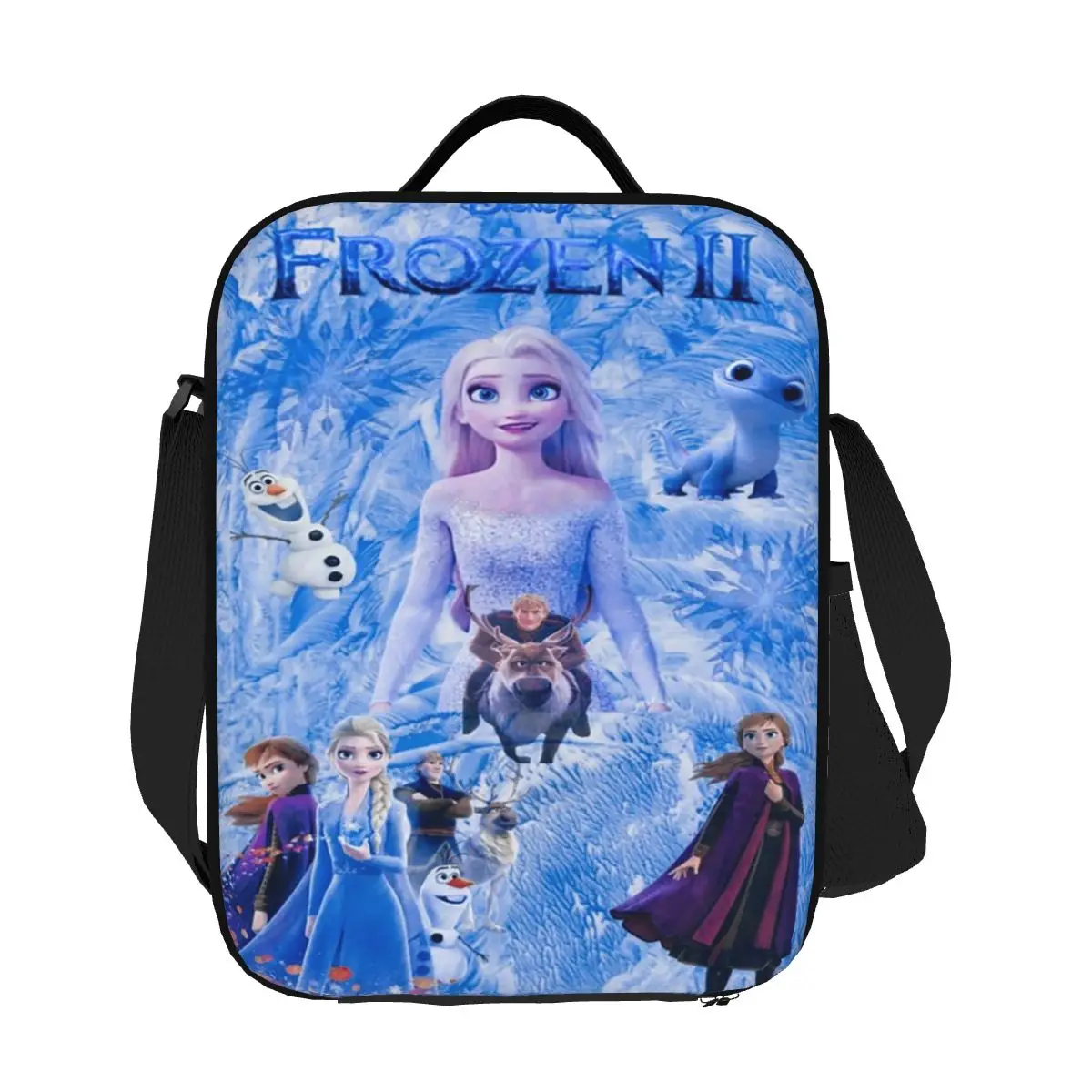 Custom Frozen Princess Insulated Lunch Bags for Women Animated Movie Resuable Thermal Cooler Food Bento Box Work School Travel