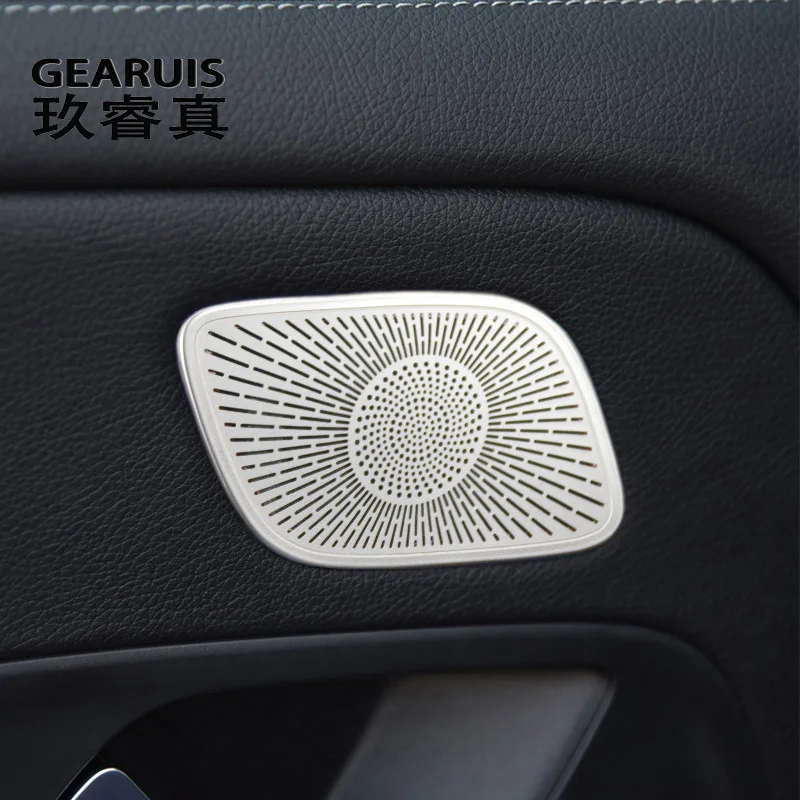 Car Styling For Mercedes Benz GLB Class X247 2019-2020 Interior Door Speaker Sticker Rear B column Window Audio Speaker Cover