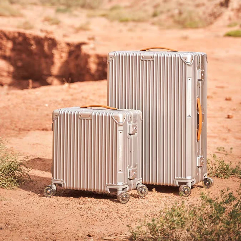 18 "20" 24 "26" 28 Inch Reiskoffer Aluminium Frame PC Trolley Case Met wielen Handbagage Boarding Box Rolling Bagage