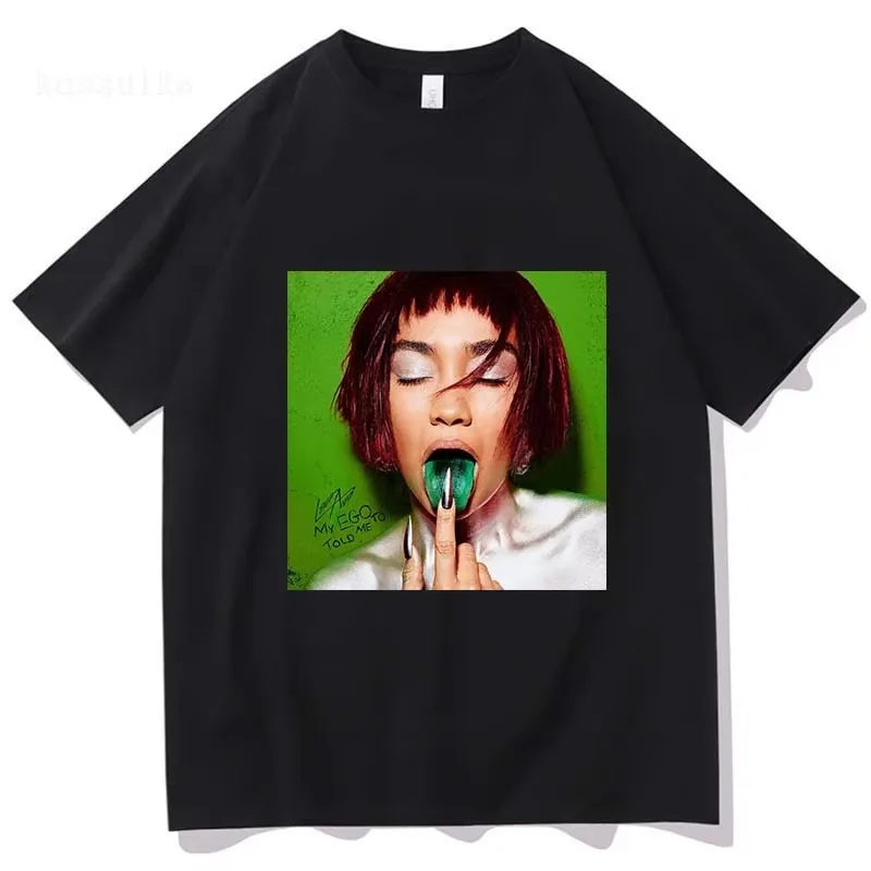 

Fashion MY EGO TOLD ME TO Album Print T-shirt Leigh-Anne Pinnock Graphic Tshirts Cotton Loose Men Women T Shirt Streetwear Tees