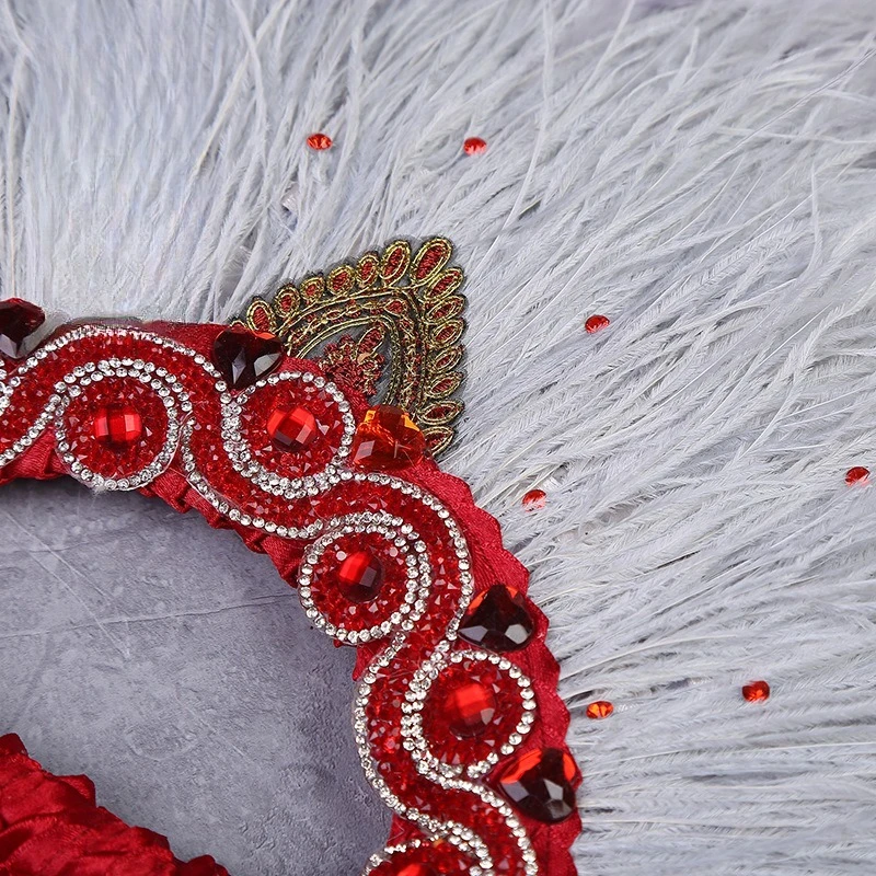 African Wedding Bride Bridesmaid Decoration Hand Feather Ostrich Hair Fan Hand Dress Partner