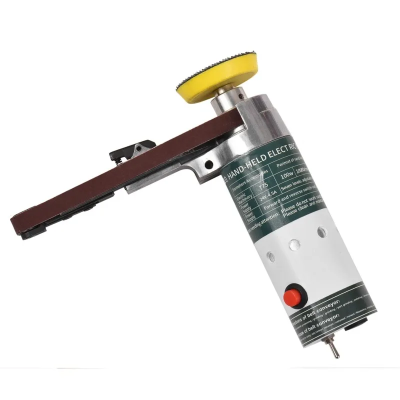 Electric Belt Sanding Machine, Electric Angle Grinder, Handheld Electric Belt Sanding Machine (with Sanding Belt)