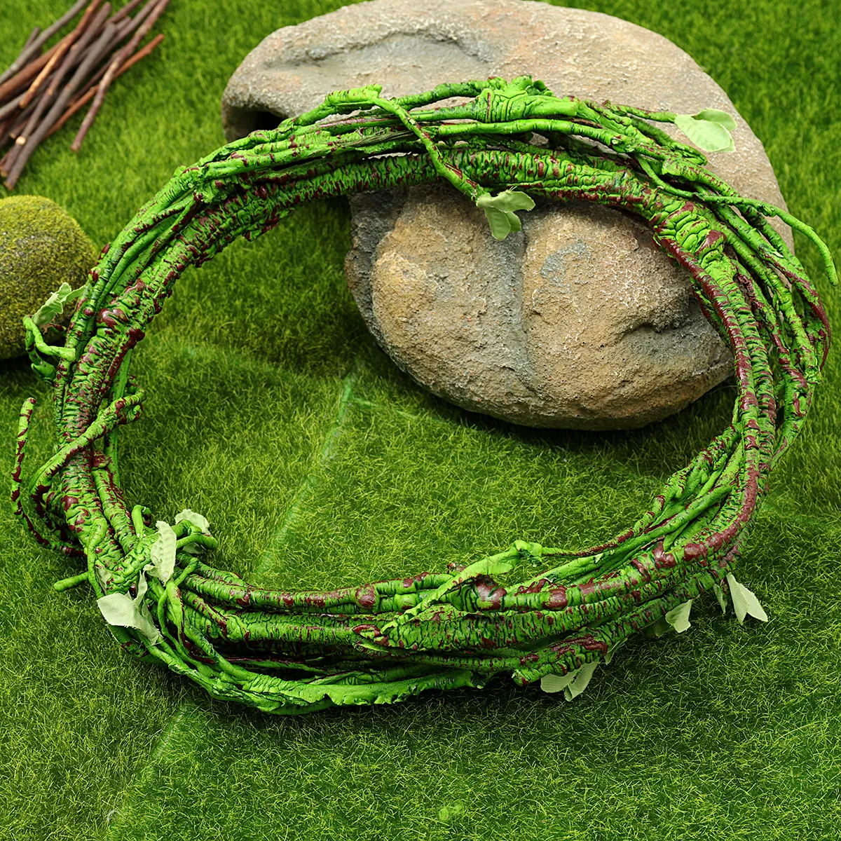 Artificial Reptile Vines Rattan Chameleon Lizard Terrarium Branches Landscape Jungle Reptile Pet Habitat Decoration